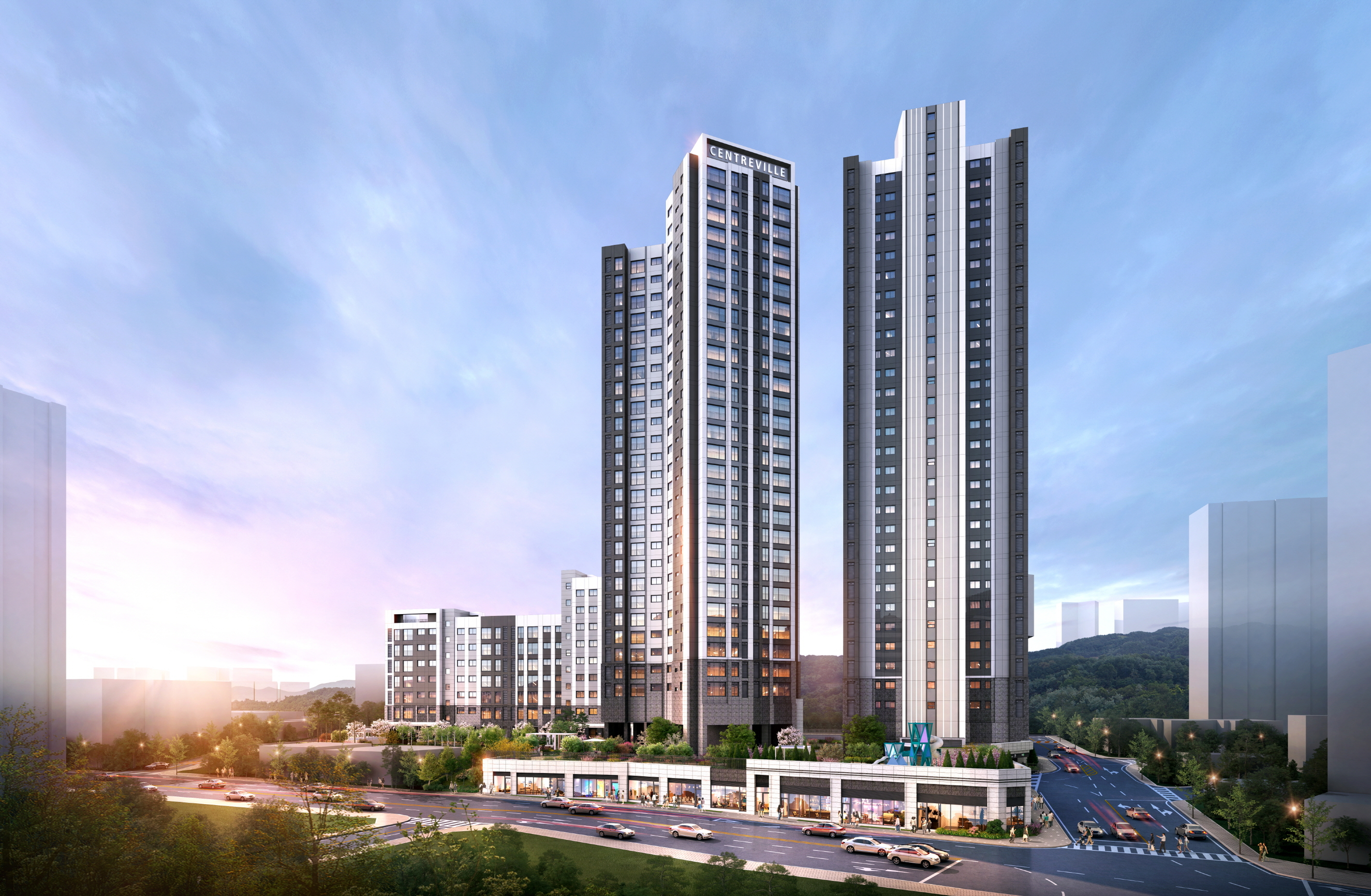 센트레빌 인더포레 단지내상가 조감도